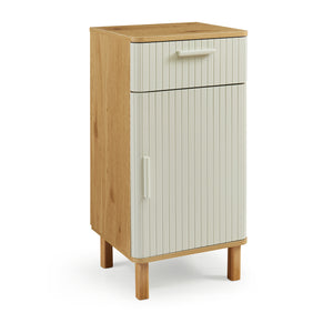 Armoire de salle de bain Ferrersp 80x40x35 cm aspect chêne / couleur sable [en.casa]