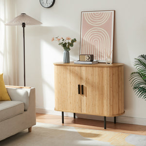 Armoire d'appoint Tvedestrand 100 x 40 x 80 cm naturel / noir [en.casa]