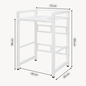 Étagère pour lave-linge Hökangend 105 x 73 x 63 cm blanc [en.casa]