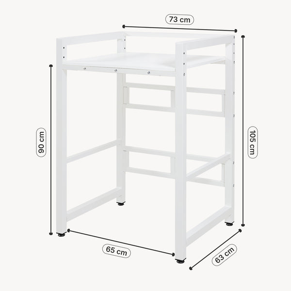 Étagère pour lave-linge Hökangend 105 x 73 x 63 cm blanc [en.casa]