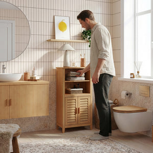 Meuble d’appoint Rirg bambou 92 x 50 x 25 cm naturel [en.casa]
