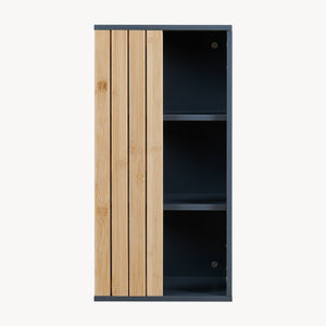 Armoire murale Svanes 60x30x20 cm Gris foncé/Nature [en.casa]