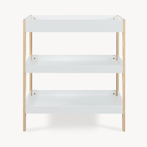 Table à langer Oupilu avec 2 étagères 91x82x53 cm Blanc [en.casa]