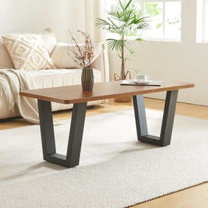 Ensemble de 2 pieds de table Lalling noir [en.casa]