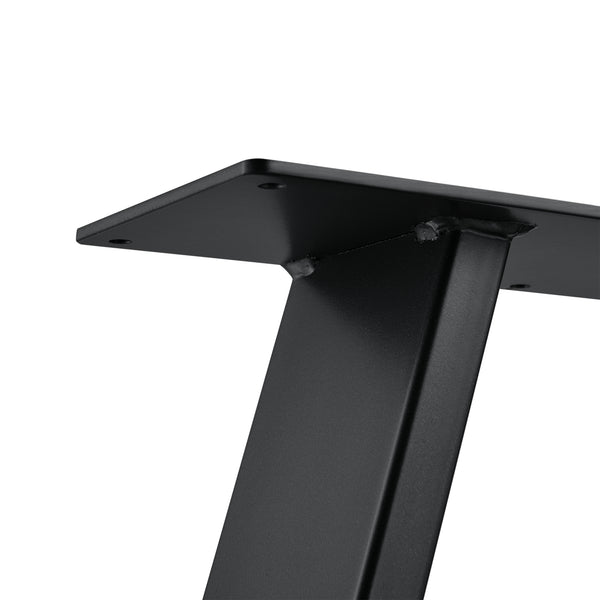 Set de 2 Pieds de Table Métal Noir ou Gris Acier Plusieurs Tailles [en.casa]