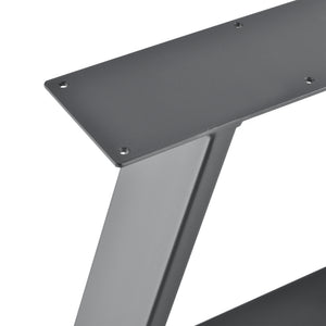 Set de 2 Pieds de Table Métal Noir ou Gris Acier Plusieurs Tailles [en.casa]