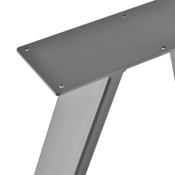 Set de 2 Pieds de Table Métal Noir ou Gris Acier Plusieurs Tailles [en.casa]