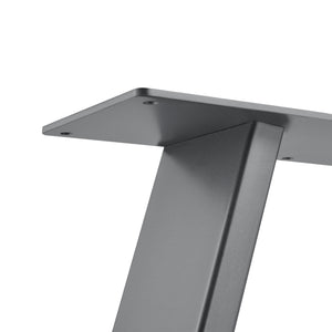 Set de 2 Pieds de Table Métal Noir ou Gris Acier Plusieurs Tailles [en.casa]