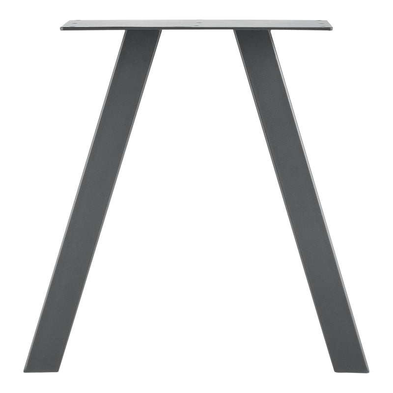 Croquis coté Set de 2 Pieds de Table Métal Noir ou Gris Acier Plusieurs Tailles [en.casa]