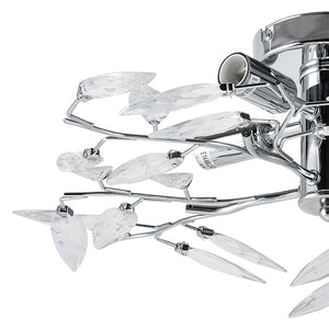 Plafonnier Kira 4x E14 Ø 47,5 x 15 cm Couleur chrome/argent lux.pro