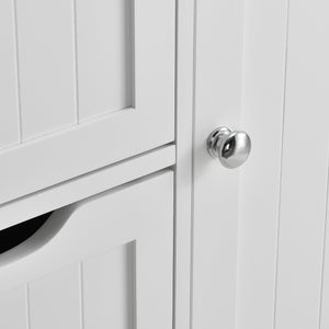 Armoire de salle de bain Locust MDF laqué 81 x 55 x 30 cm Blanc [en.casa]