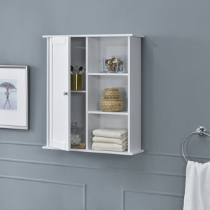 Armoire de salle de bain Anderlecht 71x60x18 cm Étagère avec tablettes Blanc en.caa