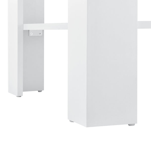 Table basse Aachen 60x60x40 cm avec étagère Blanc en.casa