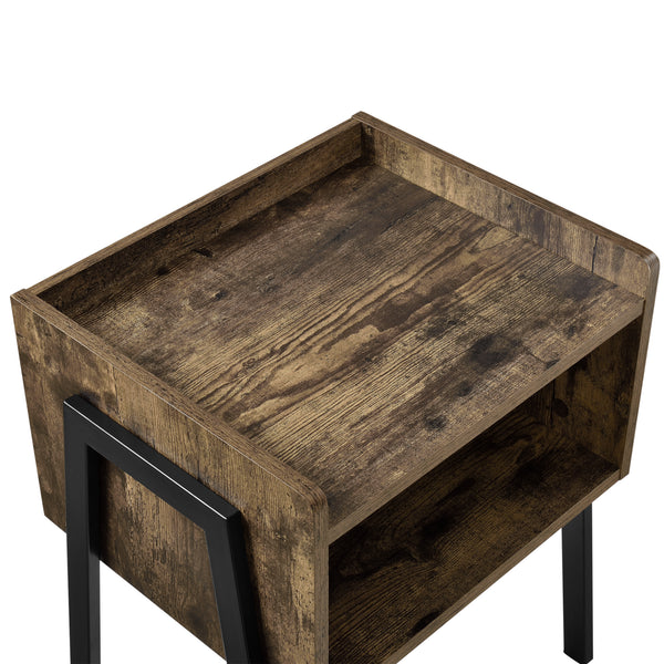 Table de chevet Andernach 52x42x35 cm couleur bois en.casa