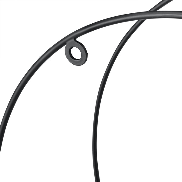 Étagère murale Lily 35x12x35 cm design rond avec 2 étagères Noir en.casa