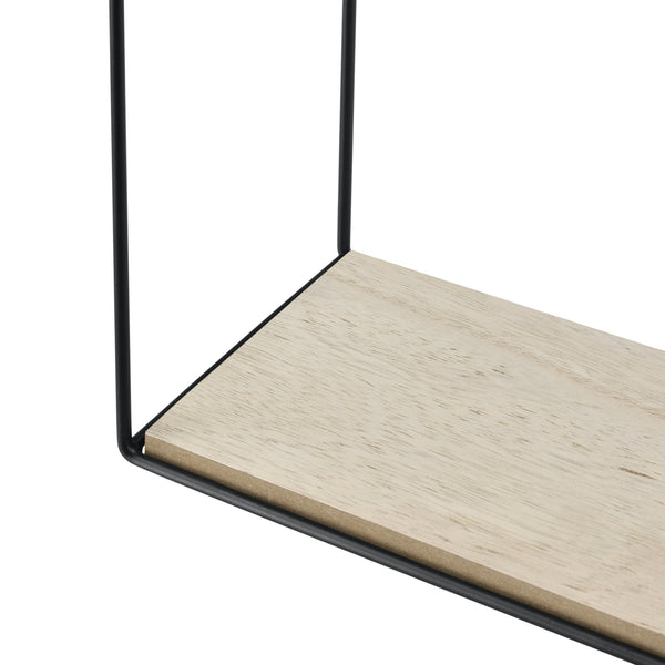 Étagère murale Eden 30x12x30 cm / 24x12x24 cm 2 pièces étagères noir en.casa