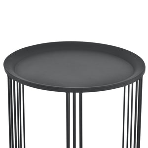 Set de 2 Tables Gigognes Morristown Métal Noir Plusieurs Tailles [en.casa]