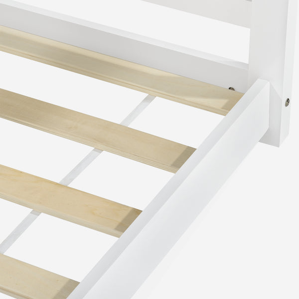 Lit D'enfant Design Maison Vardø Pin 90 X 200 Cm Blanc Mat [en.casa]