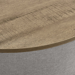Table basse Tauranga ronde aspect noyer/gris en.casa