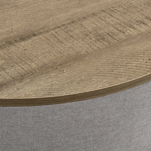 Table basse Tauranga ronde aspect noyer/gris en.casa