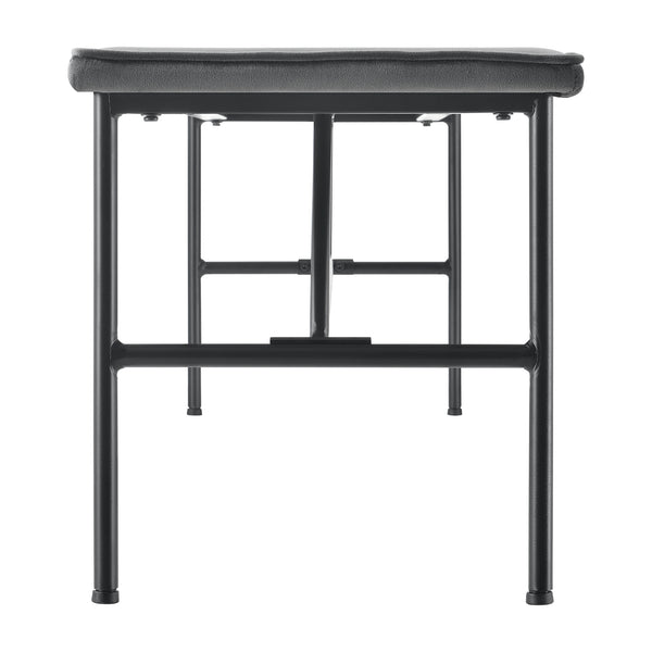 Banc rembourré 130x40x45 cm textile gris en.casa