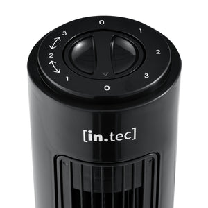 Ventilateur sur pied avec 3 vitesses Silencieux Oscillation Noir in.tec