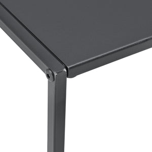 Table d'appoint Archsum lot de 2 rectangulaires design industriel noir [en.casa]
