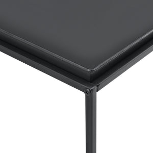 Table basse Nyker 47x100x50 cm Design industriel Noir en.casa