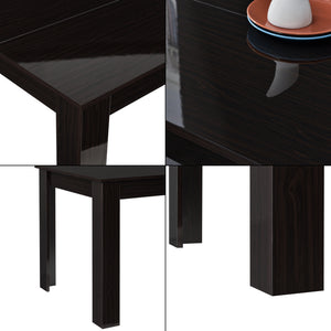 Table à manger Skien 117x76x74 cm aspect noyer brillant en.casa