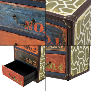 Commode Goslar avec 4 Tiroirs 66 x 40 x 30 cm Multicolore [en.casa]