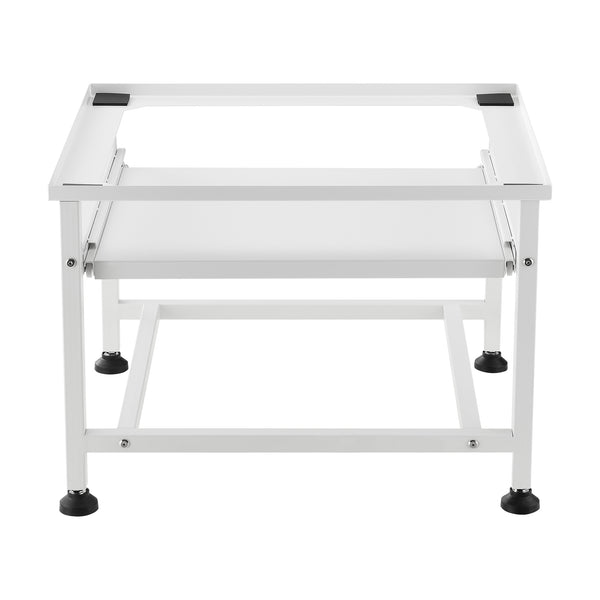 Socle pour machine à laver Florimont avec tablette extensible en acier [en.casa]