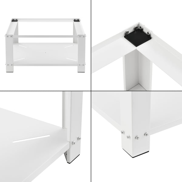 Socle avec Étagère pour Machine à Laver 63 x 54 x 31 cm Blanc [en.casa]