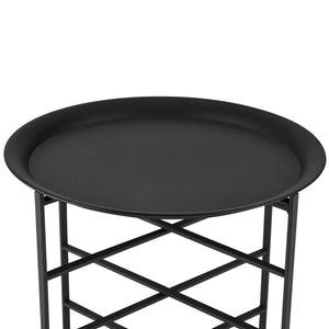 Table d'appoint Wiltz 40x40x53 cm Métal Noir en.casa