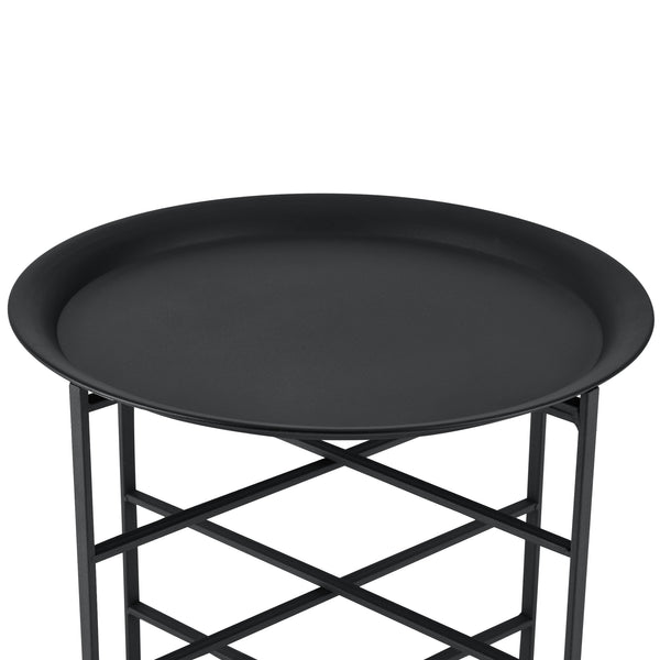 Table d'appoint Wiltz 40x40x53 cm Métal Noir en.casa