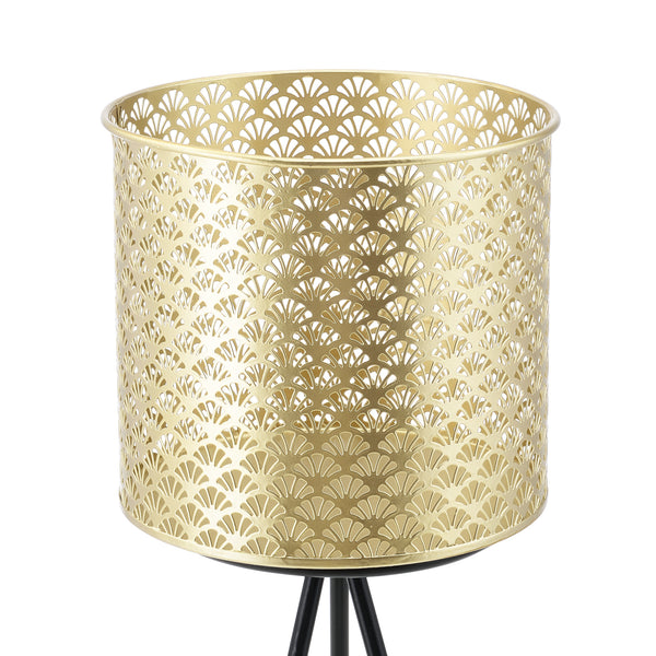 Support de pot de fleurs Mechelen 2 pcs Noir-Doré en.casa