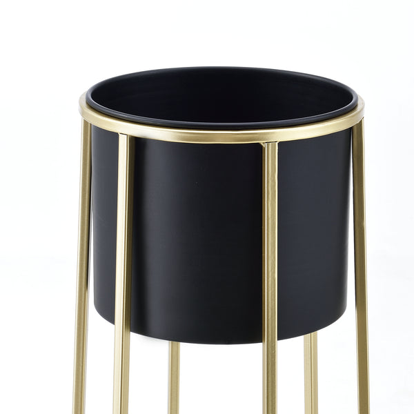 Set de 2 Supports de Plantes Macon Doré Noir [en.casa]