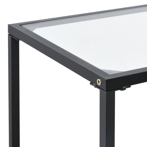 Console Perstorp 100x30x73cm Noir en.casa