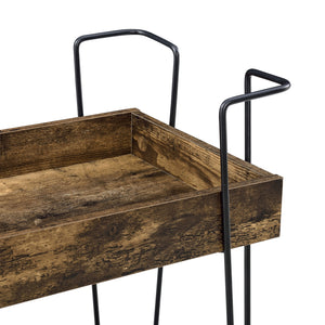 Chariot de service Vaxholm 78x62x32cm Ton bois foncé en.casa