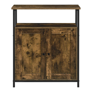 Table d'appoint Aremark 79x60x30cm avec compartiments d'armoire Ton de bois foncé [en.casa]