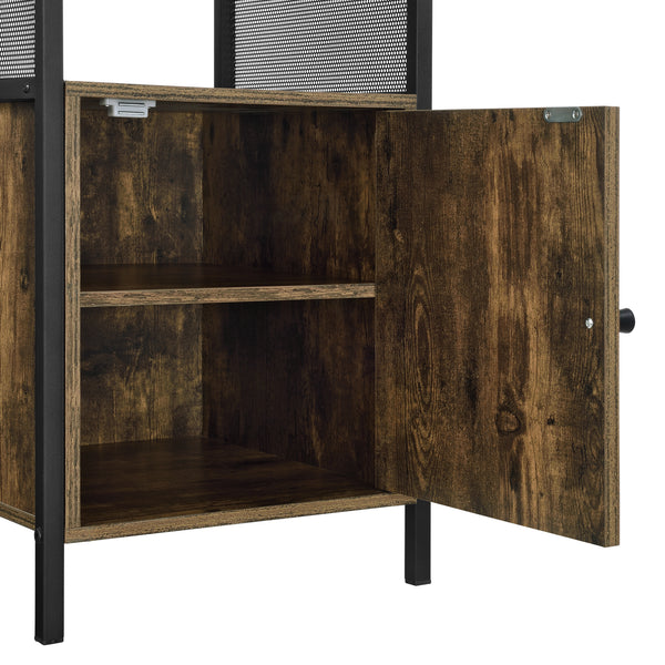 Commode Eigersund pour Salon 60 x 40 x 40 cm Noir Effet Bois Foncé [en.casa]