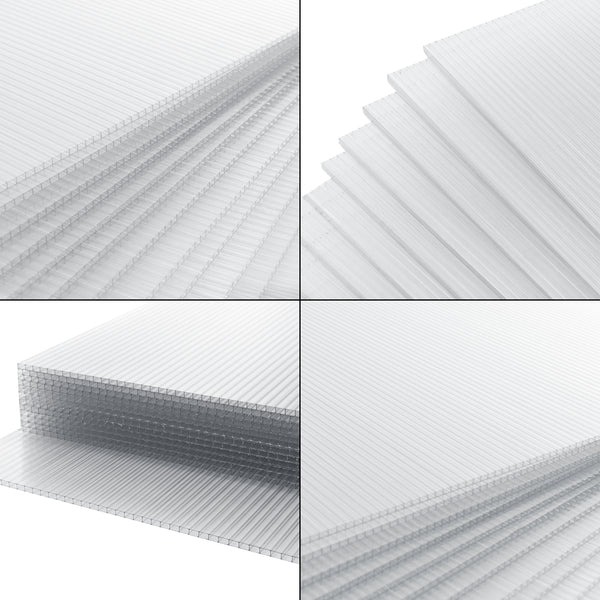 Plaques alvéolaires Otterlo lot de 14 Polycarbonate 10,25 m² [pro.tec]