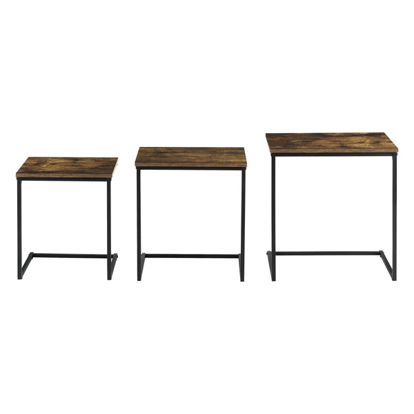 Ensemble de tables d'appoint Tjörn lot de 3 teinte bois foncé [en.casa]