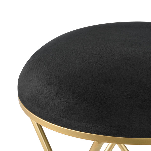 Tabouret Rembourré Rond Katrineholm 44 x 35 cm [en.casa]