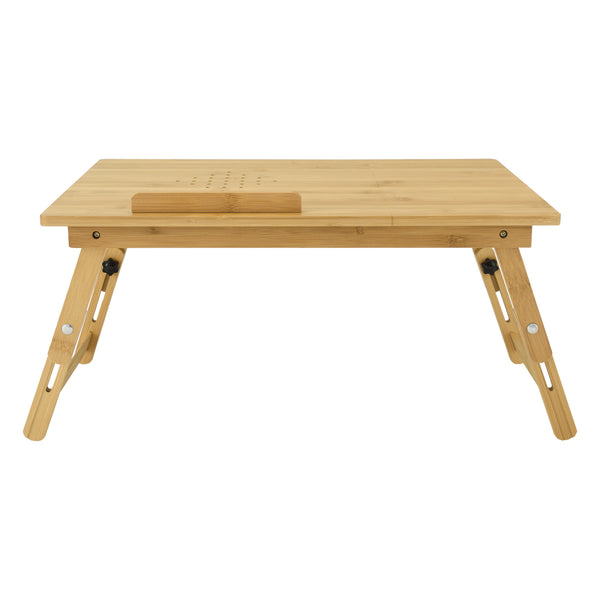 Table d'ordinateur portable en bambou Trysil 55x35x28cm [en.casa]