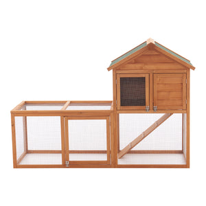 Clapier à lapins Kelkheim 110x160x61cm Bois de sapin [en.casa]