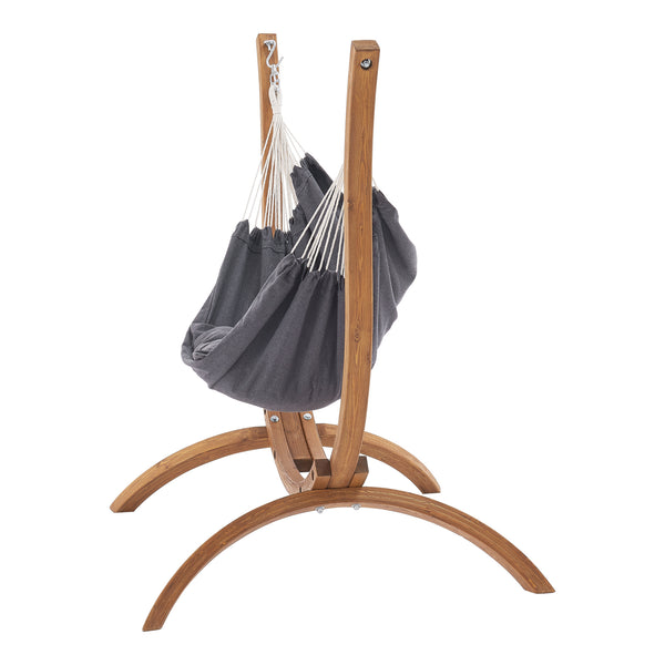 Fauteuil suspendu Grevena 155x106x143cm Gris foncé [en.casa]