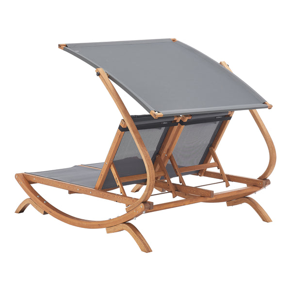 Lit double Karystos 197x156x144cm Gris foncé [en.casa]