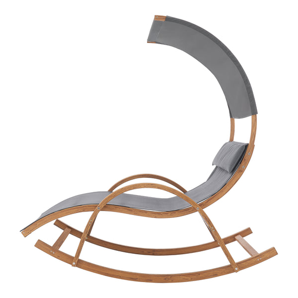 Chaise à bascule Kasos 181x135x190cm Gris foncé [en.casa]