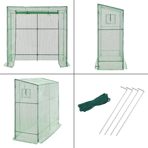 Serre Vlaardingen 198x78x200cm Vert [en.casa]