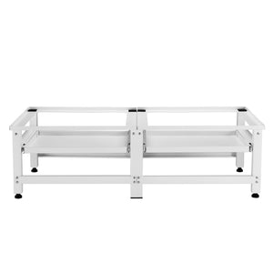 Socle pour machine à laver 2 fois Bothel avec étagères 150 kg Blanc [en.casa]